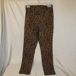 Time Tru Brown Leopard Print Leggings Size 6